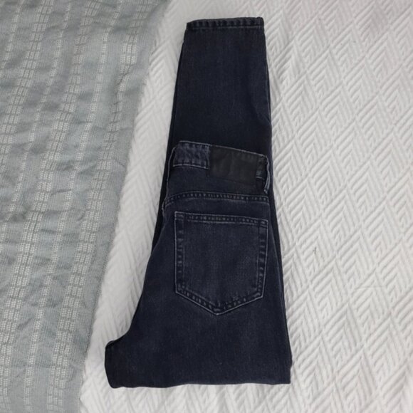 Zara Tapered Charcoal Black Stone Wash Mom Jeans L.E. - Picture 10 of 16